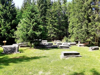 Tombstones in Bijambare near Olovo, Bosnia and Herzegovina