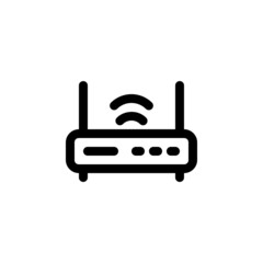 wifi router vector icon. computer component icon outline style. perfect use for logo, presentation, website, and more. simple modern icon design line style