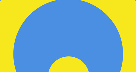 Image of moving blue and yellow circles