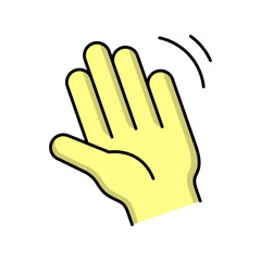 hand bye icon design template vector illustration