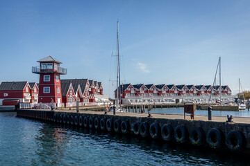 Fototapeta na wymiar Panorama view at Bagenkop, Langeland island, Denmark