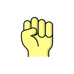 fist hand icon design template vector illustration