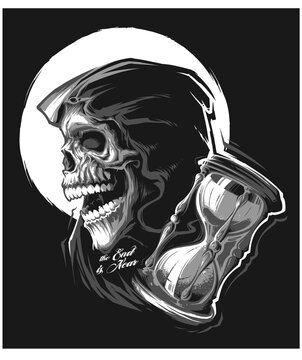 Vector Grim Reaper Tattoo design
