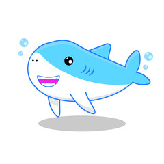 cute shark illustration vector