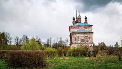 landscape rural Orthodox church