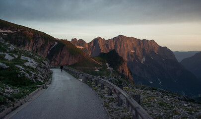 Sunset views at Mangart saddle