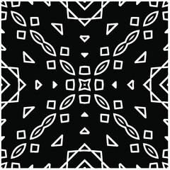 Abstract background with black and white mandala. Unique geometric vector swatch. Perfect for site backdrop, wrapping paper, wallpaper, textile and surface design.