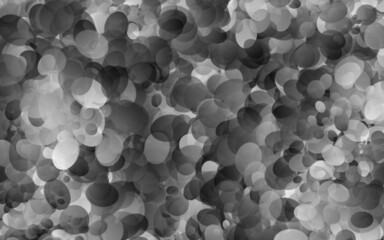 black and white background with bubbles