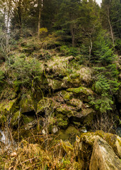 a Carpathian landscape near the Kamianka river, Skole Beskids National Nature Park, Ukraine