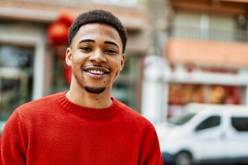 Handsome african american man outdoors