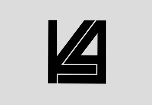 ka ak k a initial letter logo