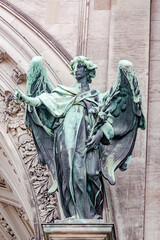 Statues of saint beautiful angel with wings at the famous Berlin Cathedral, Berliner Dome in...