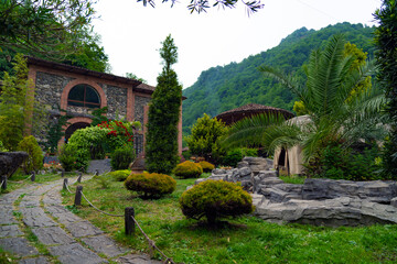 Fototapeta na wymiar Adjarian house of wine, Georgia