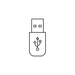 Usb flash drive line icon, memory stick icon. usb Icon. Flash memory symbol, web and computer icon