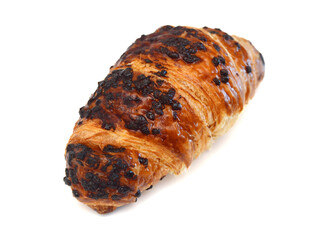 Fresh and tasty croissant over white background 