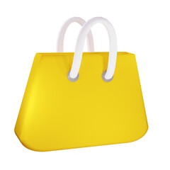 shopping bag icon business theme 3d illustration