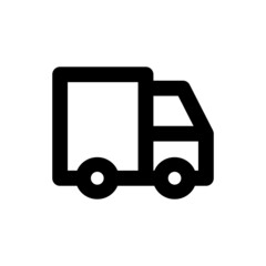 Simple truck icon, Vector outline icon on white background.