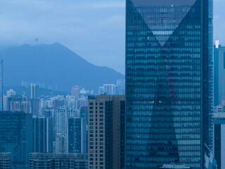 Aerial view of landscape in Shenzhen city,China