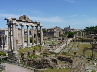 Fototapeta na wymiar Rome: Roman Forum from the Capitoline Hill