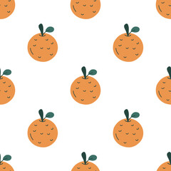 seamless orange pattern - fresh fruit pattern. great for notebook cover, decoration, gift wrapping, planner and others. eps vector 10