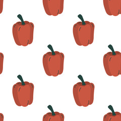 seamless peppercorn pattern - fresh vegetable pattern. great for notebook cover, decoration, gift wrapping, planner and others. eps vector 10