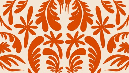 Simple style ornamentation. A pattern of abstract organic forms that are hand-drawn. Collage of contemporary floral prints. Fashionable templates for design.