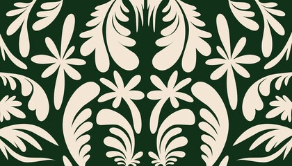 Simple style ornamentation. A pattern of abstract organic forms that are hand-drawn. Collage of contemporary floral prints. Fashionable templates for design.
