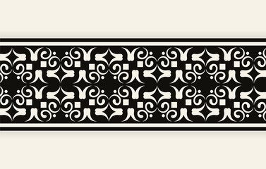 ornament style ethnic seamless borders