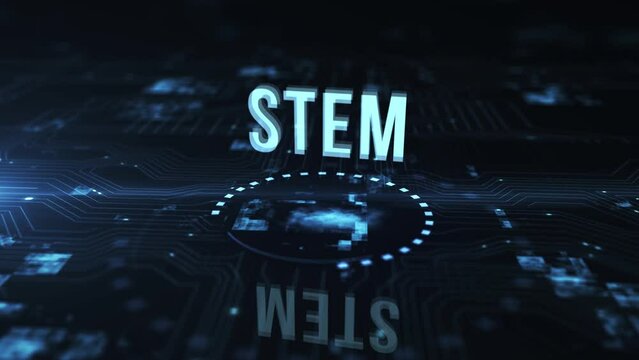Internet, business, Technology and network concept.Science, technology, engineering and math. STEM concept. Virtual button.