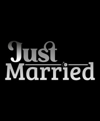 Just Married Husband Wife Typography Unisex T-Shirt Design