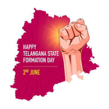 Telangana state formation day celebration - Revolution hand