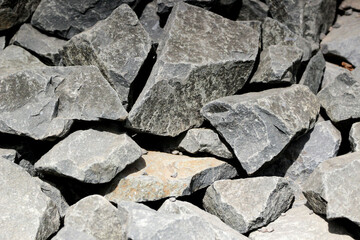 A wall of gray stones.