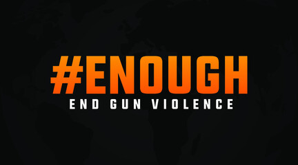 end gun violence protect children not guns, no more silence end gun violence national gun violence awareness day modern orange template, banner sign, design concept with white text - obrazy, fototapety, plakaty