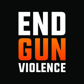 end gun violence protect children not guns, no more silence end gun violence national gun violence awareness day modern orange template, banner sign, design concept with white text