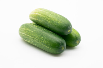 cucumber isolated on white background.fresh vegetable for healthy diet.