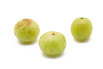 gooseberry or amaloki isolated on white background,