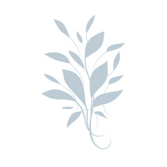 Vector element with leaves. Leaves silhouette.Vector illustration