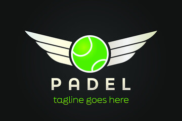 Modern Unique Padel or Tennis Logo Template