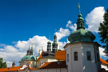 Fotobehang Baroque church in Klokoty in the Czech republic © Fyle
