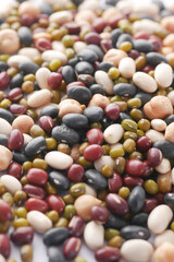 close up of mixed beans in a bowl 