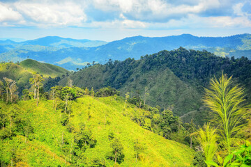 landscape with mountains and sky