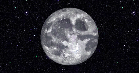 shining moon and stars illustration from galaxy