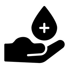 Obraz premium blood donation glyph icon