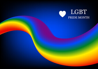 Abstract background of rainbow fluid design. LGBTQ, lesbian, transgender, gay symbols. Vector illustration.