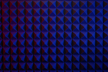 Acoustic soundproof foam wall background texture. Material for record studio room