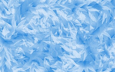 Obraz premium pattern leaves blue background