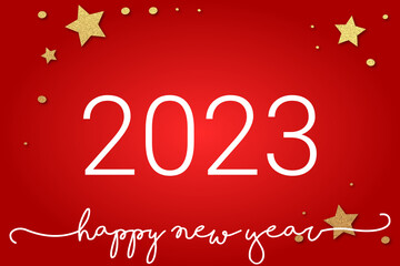 Obraz na płótnie Canvas 2023 - happy new year 2023 background 