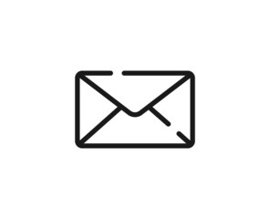 Mail line icon on white background