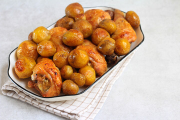 Roast chicken drumsticks