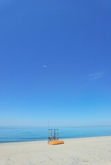 sea beach in monolithi , preveza perfecture greece summer tourist resort